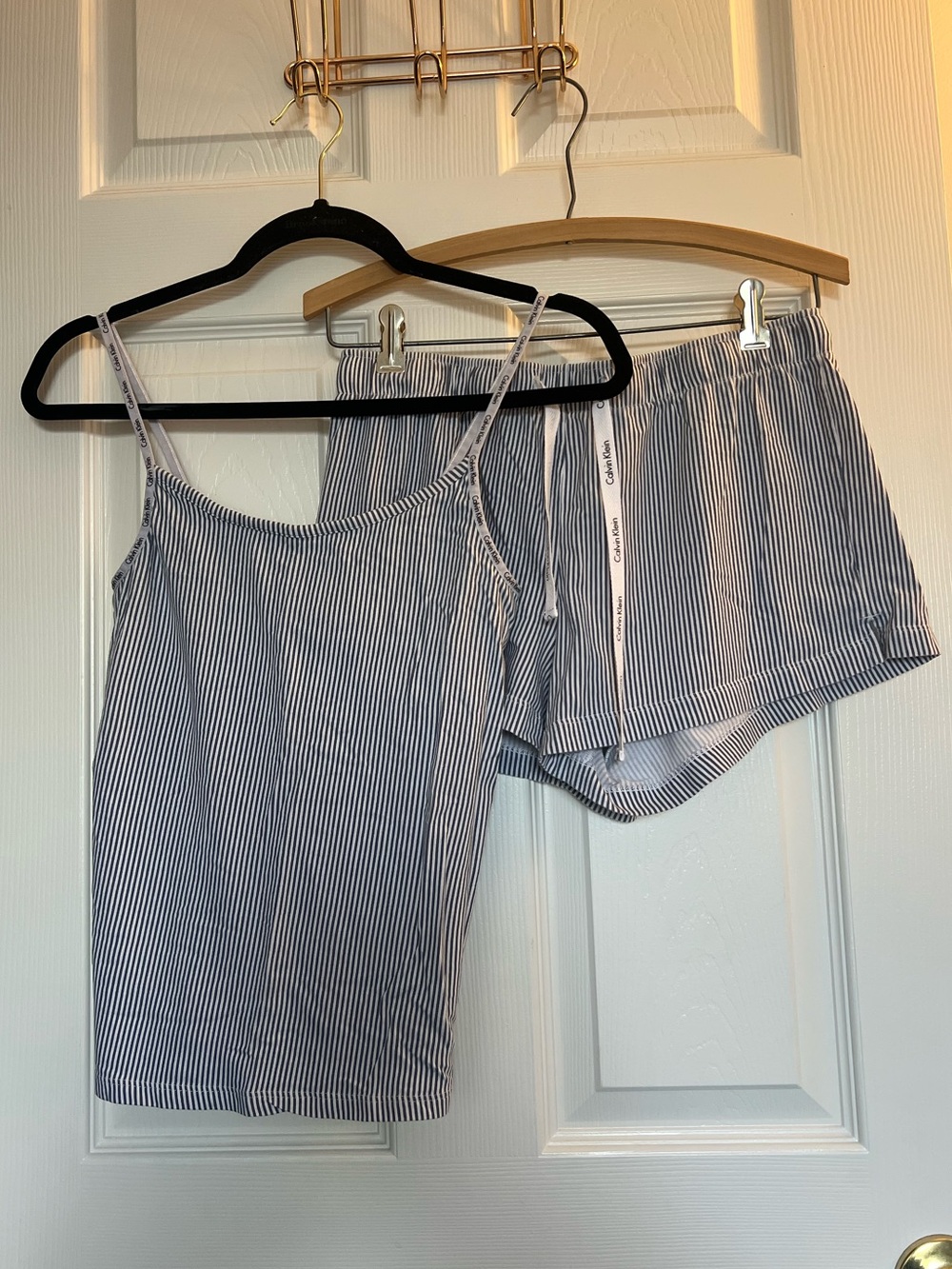 Calvin Klein Blue Striped Sleep Set